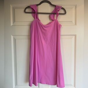 Susana Monaco Pink Ruffle Strap Dress